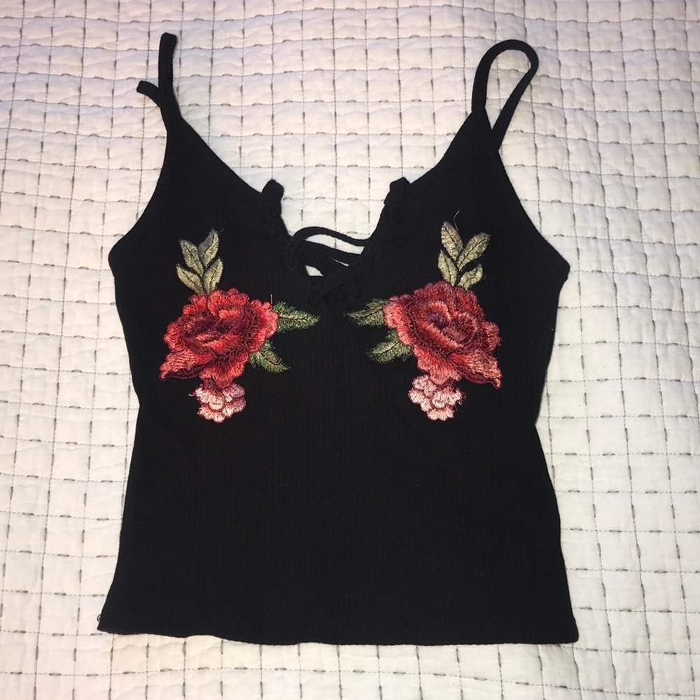 SOLD Embroidered Tank - Picture 1 of 3